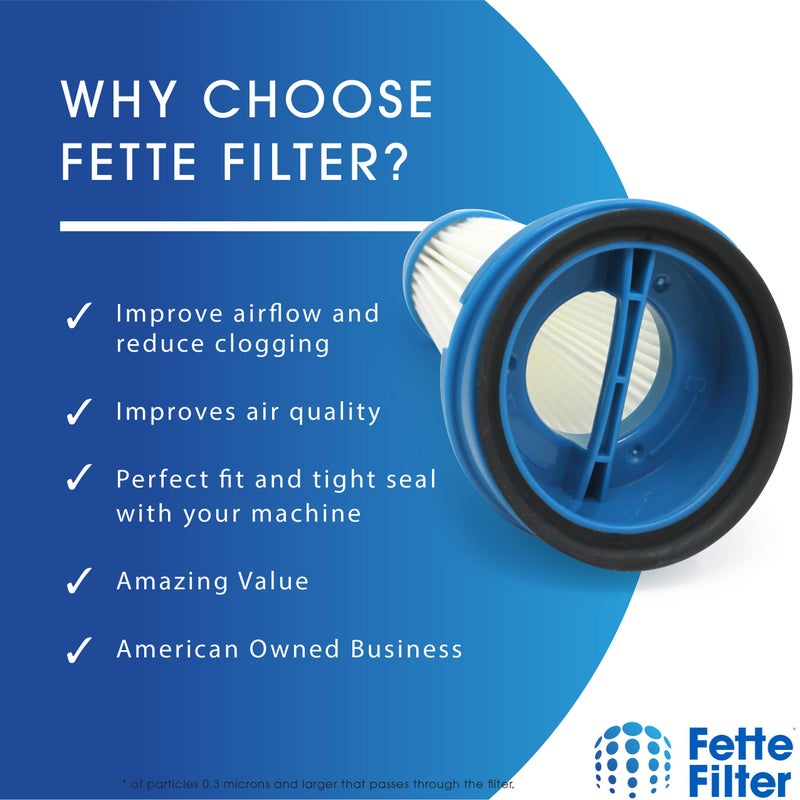 Fette Filter فلتر بديل لوعاء الغبار للشفاطات الكهربائية بلاك آند ديكر SVF11 - عبوة 3 قطع تناسب المكانس اللاسلكية الليثيوم 2 في 1 HSV320J HSV420J HSV520J HSV320J32 HSV420J42 HSV520J01 SVA420B SVA520B - Image 2